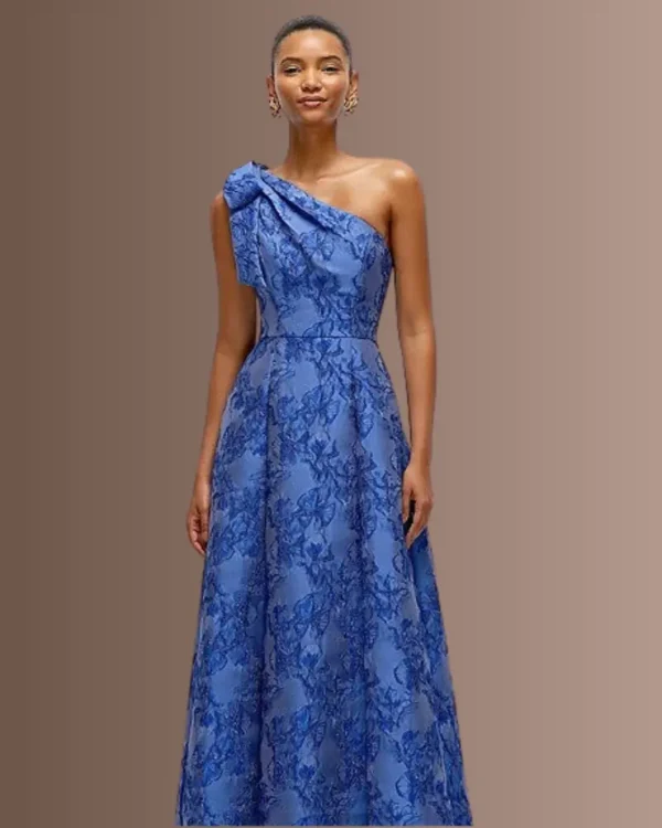 Wrap Pleated Lamé Dress