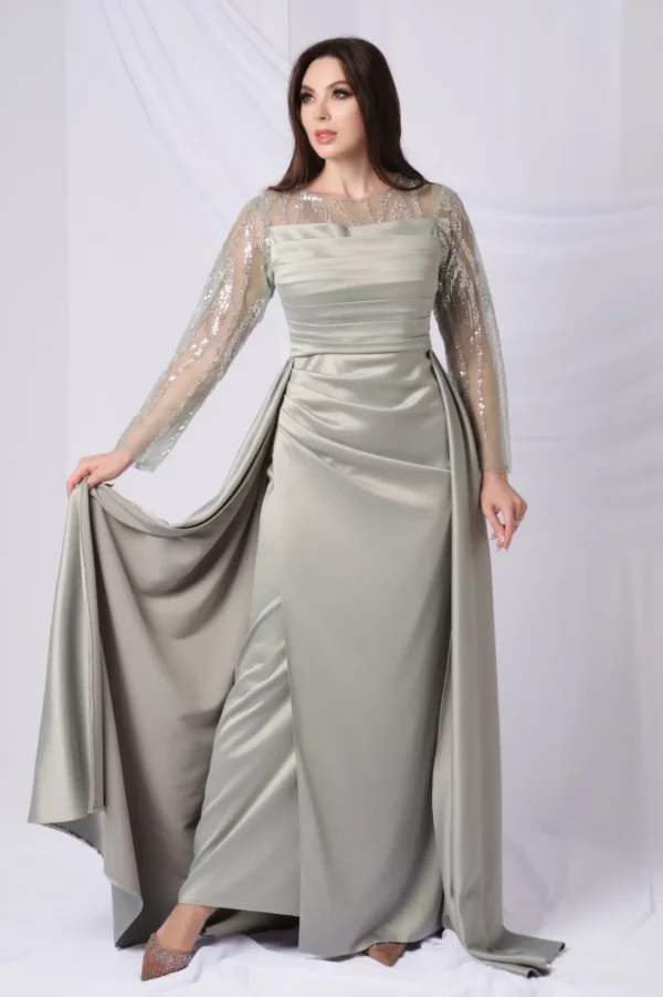 Extended Tail Sequined Dress