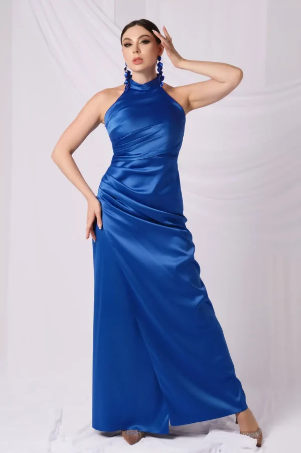 Halter High Neck Cold Shoulder Dress