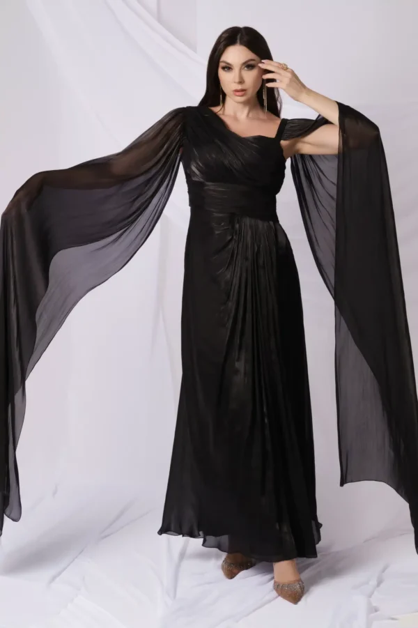 Cold Shoulder Pleated Dress