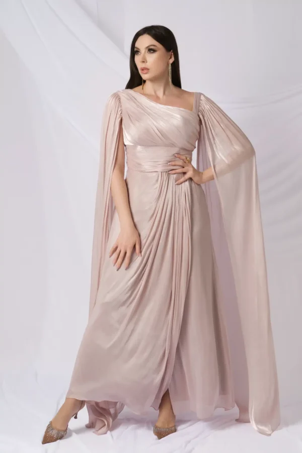 Cold Shoulder Pleated Dress