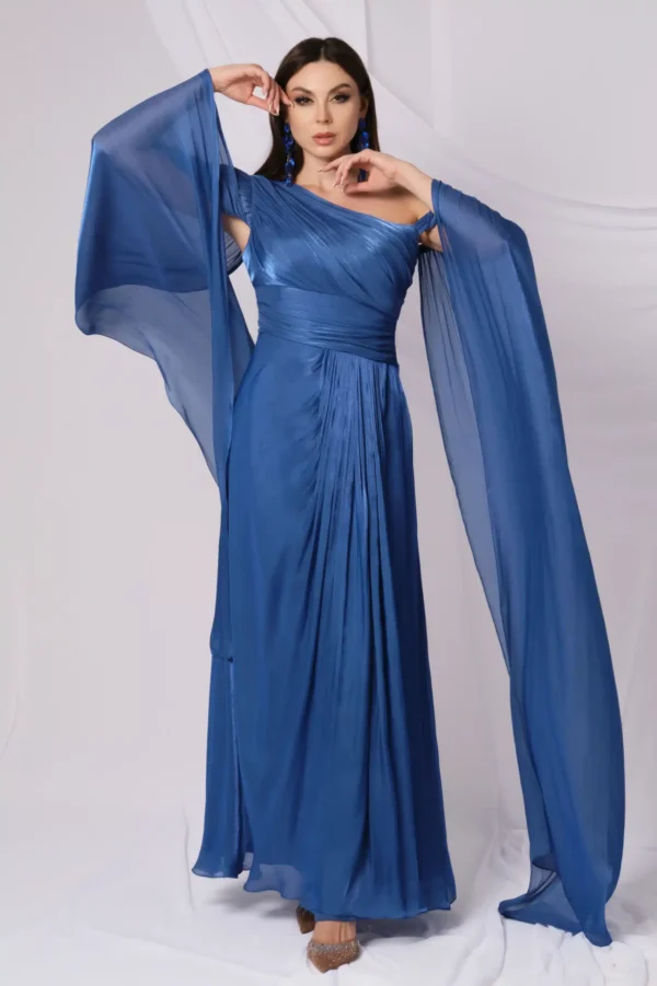 Cold Shoulder Pleated Dress