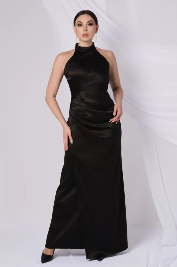 Halter High Neck Cold Shoulder Dress