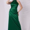 Halter High Neck Cold Shoulder Dress