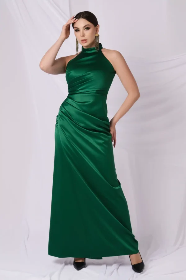 Halter High Neck Cold Shoulder Dress