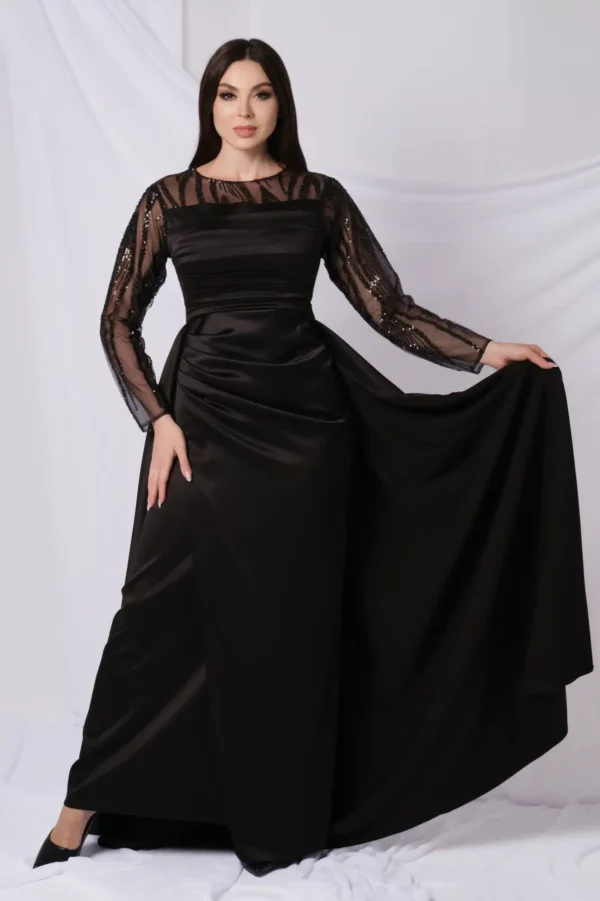 Extended Tail Sequined Dress